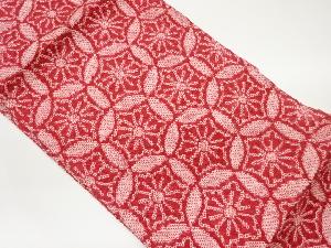 本総絞り変わり七宝に抽象花模様名古屋帯